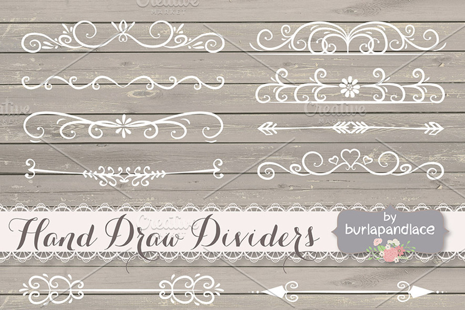 Hand Drawn flourishes dividers in Illustrations - product preview 8