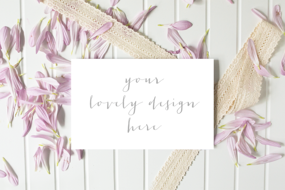 Floral Stationery Mockup in Product Mockups - product preview 8