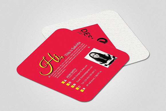 Mini Social Business Card Template in Card Templates - product preview 1