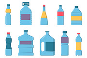Water bottles vector 