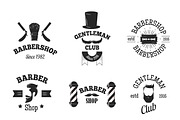 Barber shops symbols vector set