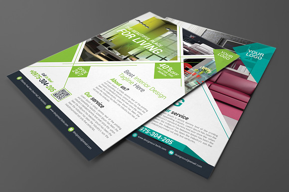Interior Design Flyer in Flyer Templates - product preview 1