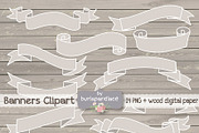 Rustic banner clipart