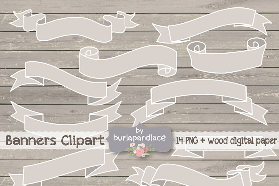 Rustic banner clipart