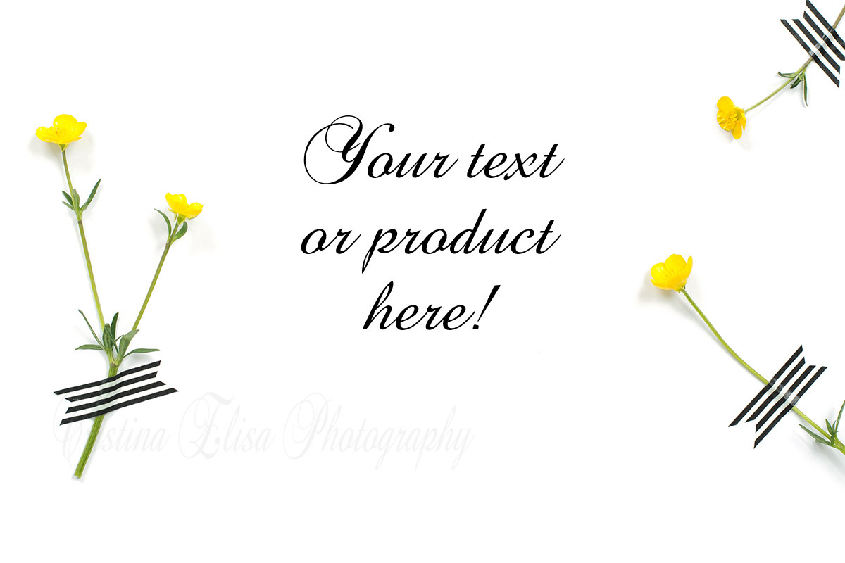 Flower washi tape styled stock image in Product Mockups - product preview 8