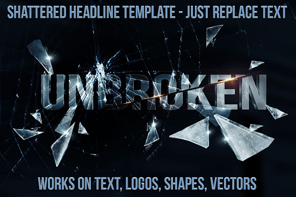 Broken Glass Headline / Logo  in Product Mockups - product preview 4