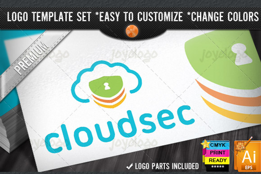 Shield Key Security Cloud Logo in Logo Templates - product preview 8
