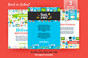Back to School Flat Posters