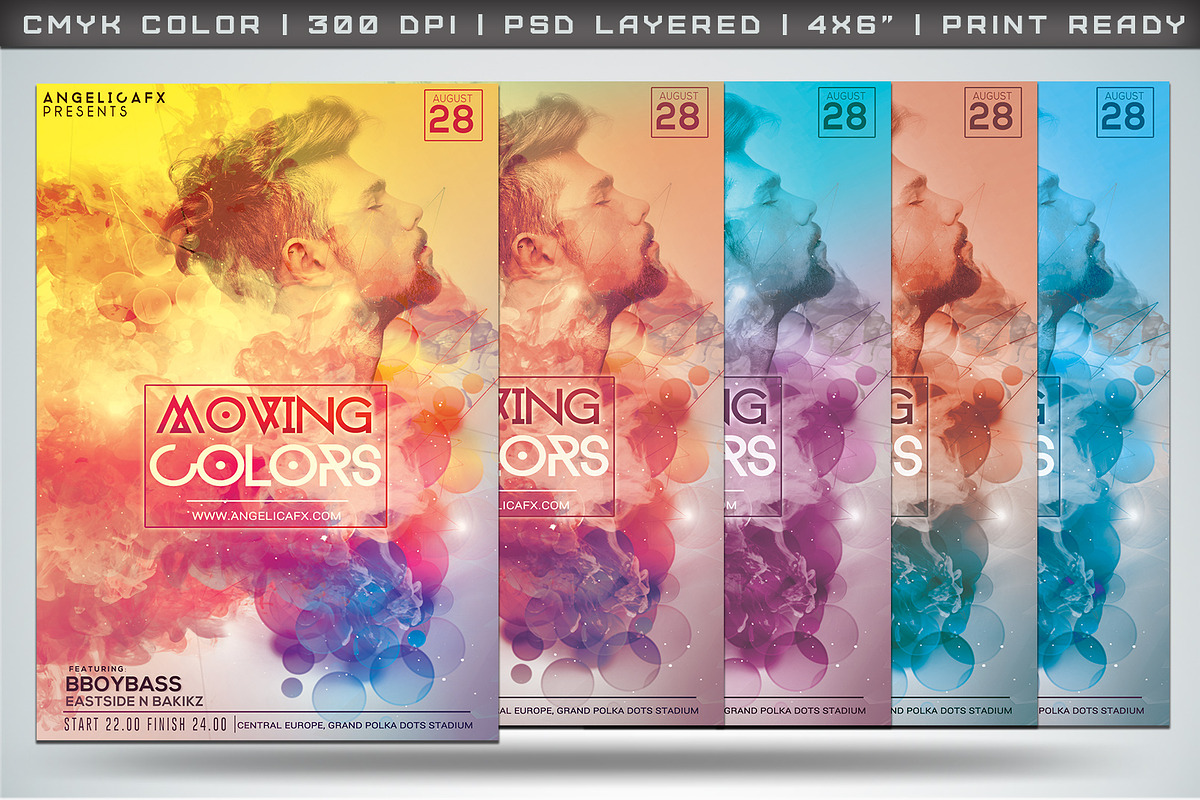 MOVING COLORS in Flyer Templates - product preview 8