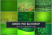Green Background PSD