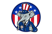 Republican Elephant Mascot Thumb