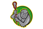 Gorilla Ape With Lacrosse Stick Circ