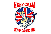Keep Calm Rock On British Flag Q