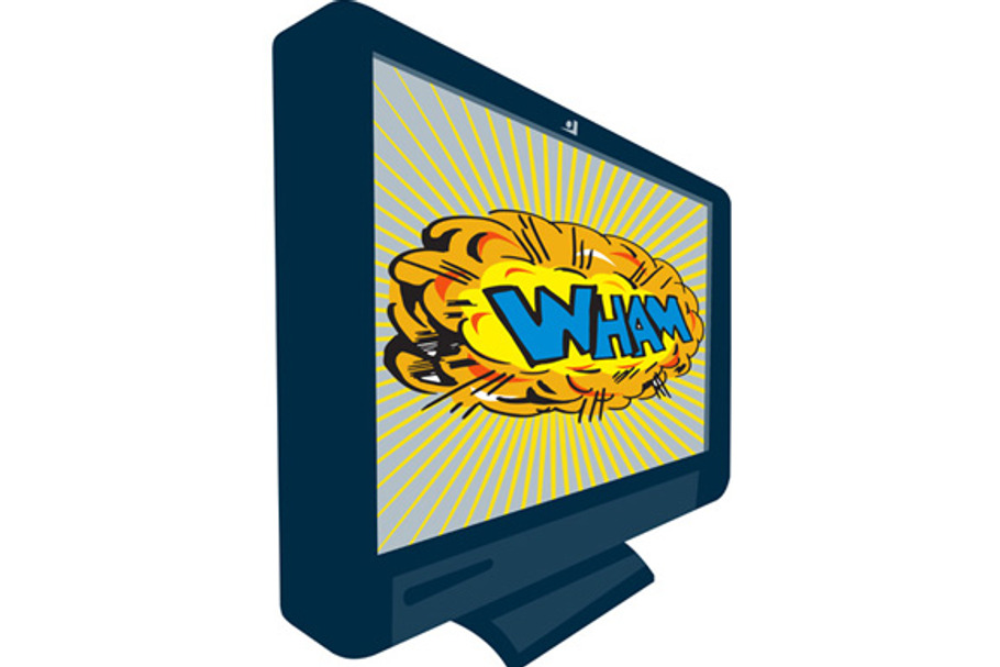 LCD Plasma TV Television Wham in Illustrations - product preview 8