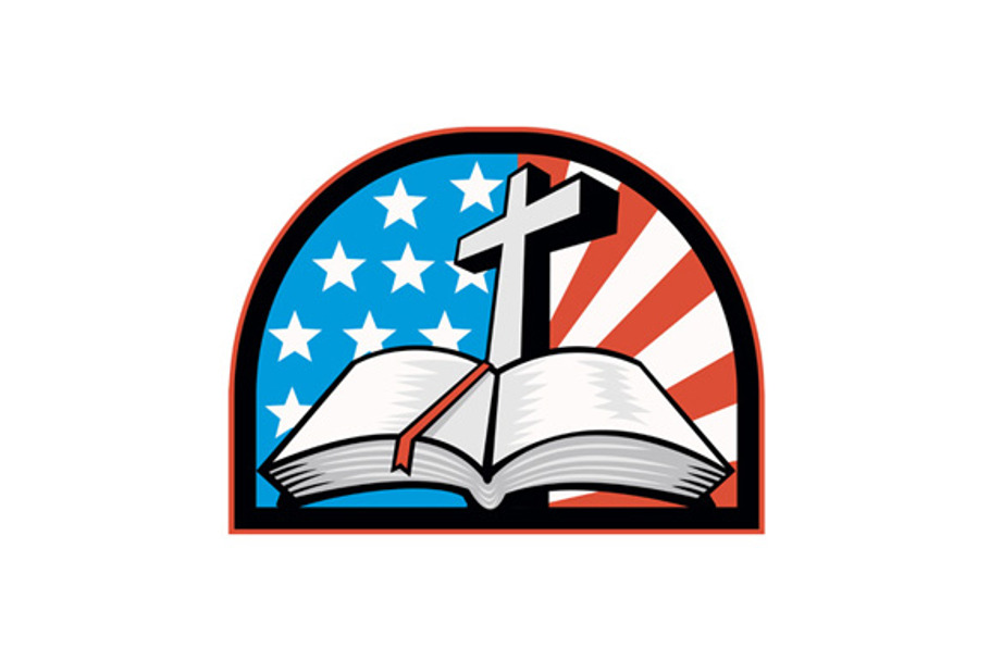 Bible With Cross American Stars in Illustrations - product preview 8