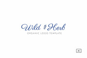 Wild Herb Organic Logo Template