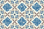 Seamless TILE classic pattern. Blue.