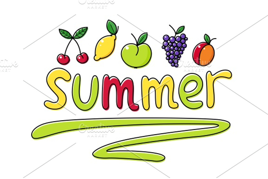 Summer fruits in Illustrations - product preview 8