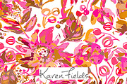 Repeat Pattern Design Pink Floral