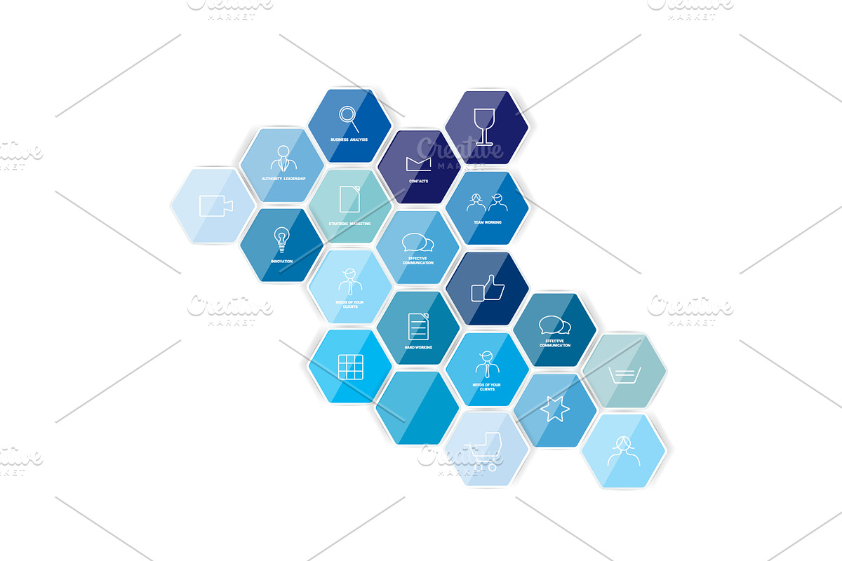 Hexagonal icon template. Vector. in Illustrations - product preview 8
