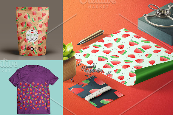 Seamless Watermelon Patterns in Patterns - product preview 1