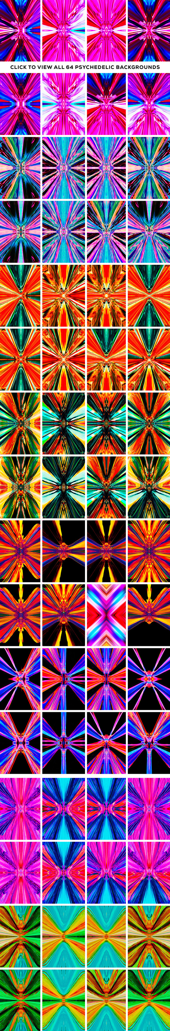 Psychedelic: 64 Trippy Backgrounds in Textures - product preview 2