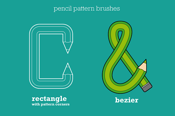 Pencil Pattern Brushes in Photoshop Brushes - product preview 2