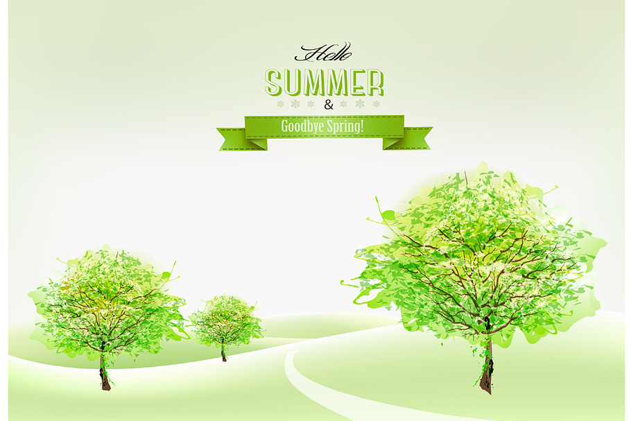 Beautiful summer nature background. in Illustrations - product preview 8