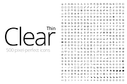 Clear Icons - Thin (500 Icons)