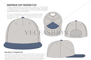 Snapback Cap Vector Fashion Flat