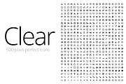 Clear Icons - Thick (500 Icons)