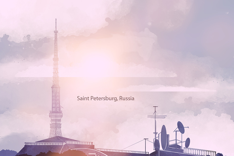The city's skyline in Illustrations - product preview 8