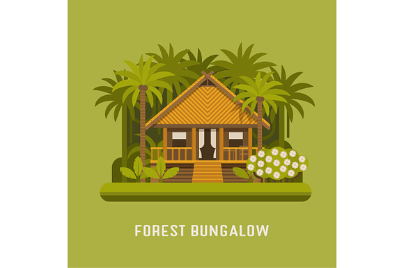 Bungalow, Cottage, Trailer and House in Illustrations - product preview 1