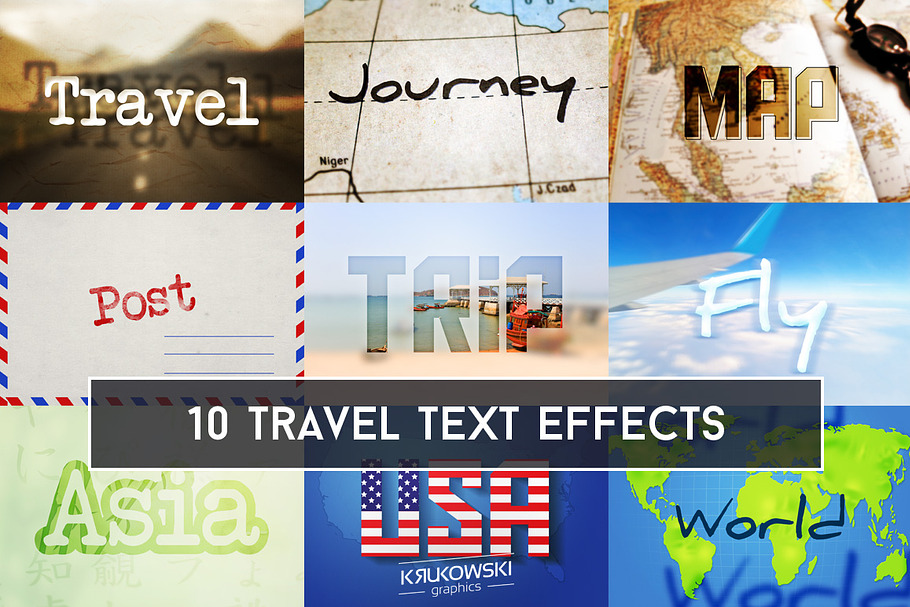 Travel Text Effects Mockup in Photoshop Layer Styles - product preview 8