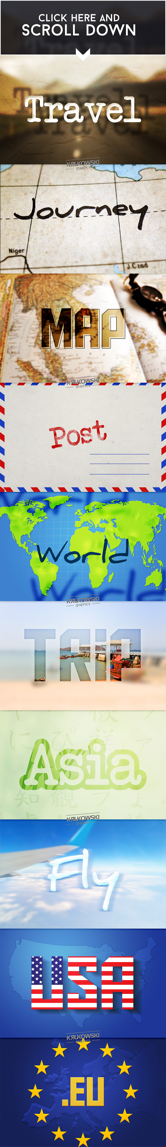 Travel Text Effects Mockup in Photoshop Layer Styles - product preview 1
