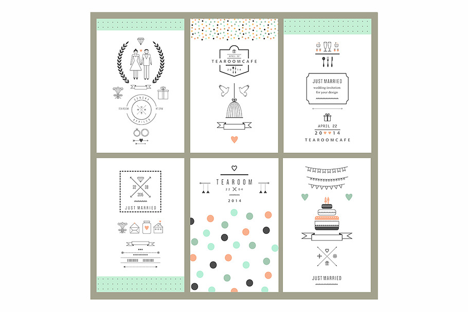 18 templates of invitations VECTOR in Postcard Templates - product preview 8