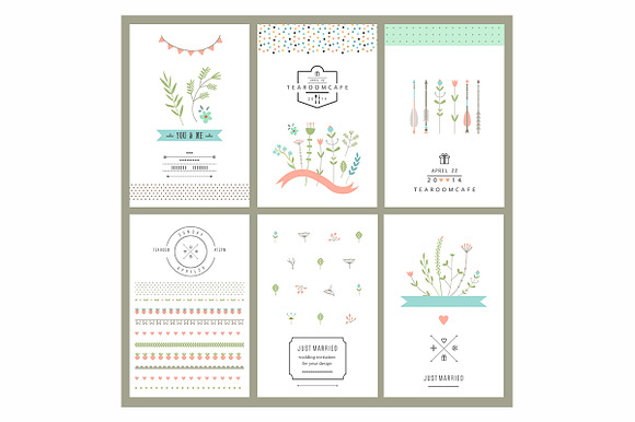 18 templates of invitations VECTOR in Postcard Templates - product preview 1