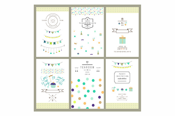 18 templates of invitations VECTOR in Postcard Templates - product preview 2