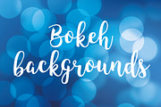 Set of 5 color bokeh backgrounds