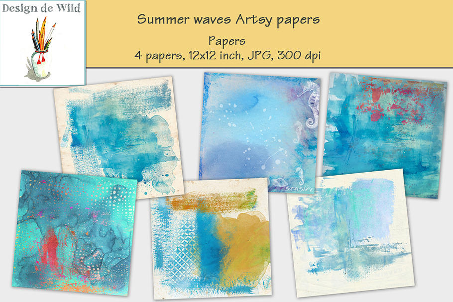 Summer waves Artsy papers