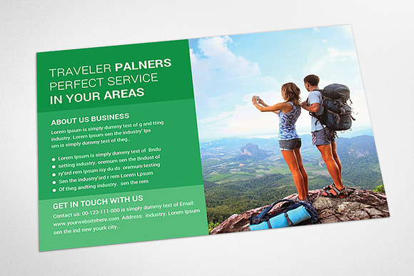 Travel Post Card in Postcard Templates - product preview 2