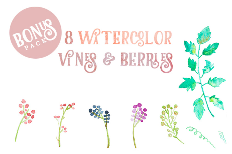 Watercolor Leaves Clipart in Illustrations - product preview 8
