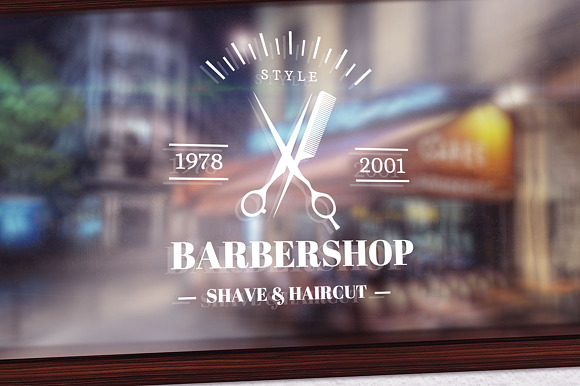   Barber shop logo elements. in Logo Icons - product preview 1