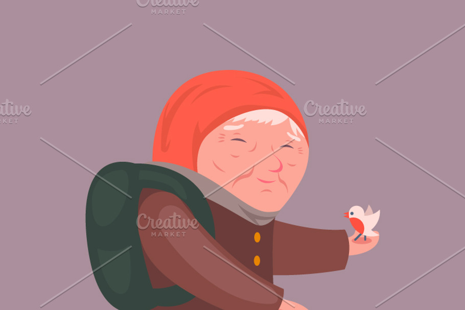 Old Lady in Illustrations - product preview 8
