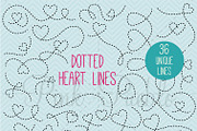 Dotted Arrows with Hearts Clipart 