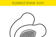 Papaya linear icon. Vector