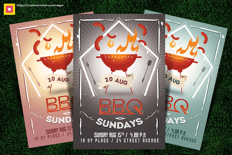 Barbecue / BBQ Party Flyer V2  in Flyer Templates - product preview 8