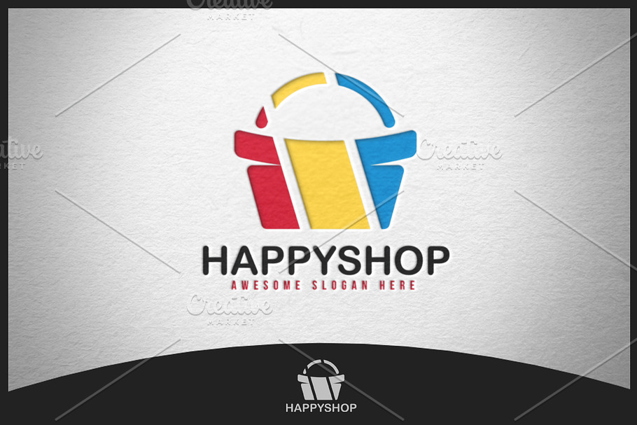 Happy Shop Logo in Logo Templates - product preview 8