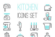 Kitchen icons vector illustration