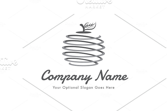 Spiral Apple Logo in Logo Templates - product preview 2